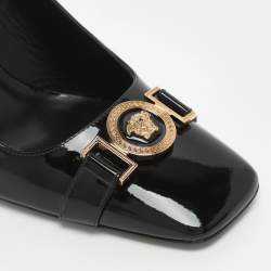 Pre Owned Versace Medusa Size 39 Black Patent Leather Pumps