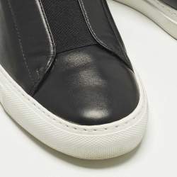 Pre Owned حذاء رياضي فيرساتشي بلازو ميدوسا جلد أسود عنق طويل سهل الارتداء مقاس 36