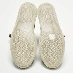 Pre Owned حذاء رياضي فيرساتشي بلازو ميدوسا جلد أسود عنق طويل سهل الارتداء مقاس 36