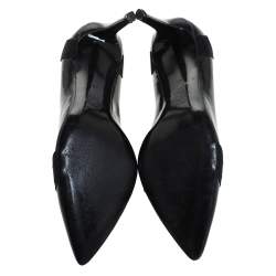Pre Owned Versace Black Patent Leather Pointed Toe Pumps Size 39