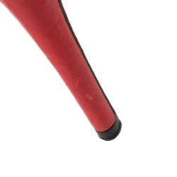 Pre Owned صندل فيرساتشي جلد لامع وجلد أحمر/أسود فتحة كعب مقاس 39