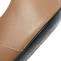 Pre Owned Versace Brown Leather Pointed Toe Pumps Size 40