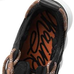 Versace Black Mesh And Nubuck Chain Reaction Sneakers Size 39