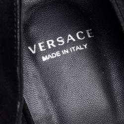 Pre Owned Versace Black  Suede  Pointed Toe Platform Pumps Size 37