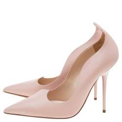 Versace Pink Leather Pointed Toe Pumps Size 40