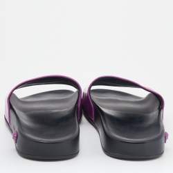 Versace Pink Leather Medusa Flat Slide Sandals Size 39
