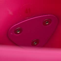 Pre Owned Versace Fuchsia Rubber Palazzo Pool Slides Size 41