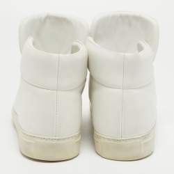 Versace White Leather Medusa High Top Sneakers Size 39