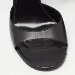 Versace Black Leather Ankle Strap Sandals Size 38