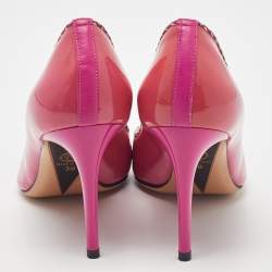 Pre Owned Versace Pink Patent Leather Medusa Pumps Size 38