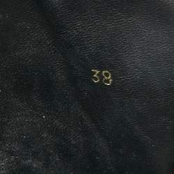 مملوكة مسبقًا Versace Black Leather Palazzo High Top Sneakers Size 38