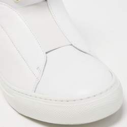 Versace White Leather Palazzo High Top Sneakers Size 38