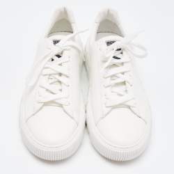 Versace White Leather Lace Up Sneakers Size 41