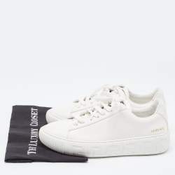 Versace White Leather Lace Up Sneakers Size 41