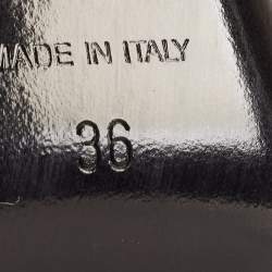 مملوكة مسبقًا Versace Black Satin Crystal Embellished Pointed Toe Mules Size 36 