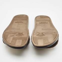 Versace Gold Rubber Medusa Head Flat Slides Size 42