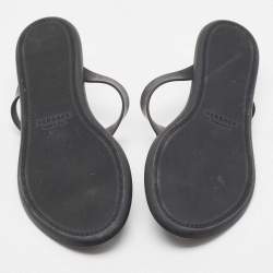 Versace Black Rubber Medusa Slide Flats Size 41
