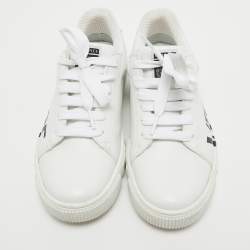 Versace White Leather Low Top Sneakers Size 37