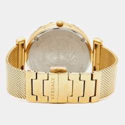 Versace Green Gold Plated Stainless Steel Palazzo Empire Greca VEDV00819 Women's Wristwatch 37 mm