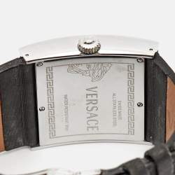 Versace Black Diamonds Stainless Steel Leather  V-Greca 64Q91F Women's Wristwatch 36 mm