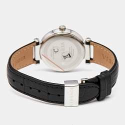 Versace Black Stainless Steel Embossed Leather Reve 68Q Women's Wristwatch 35 mm