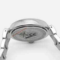 Pre Owned Versace Silver Dial Stainless Steel Leda VNC030014 Women's Wristwatch 38 mm