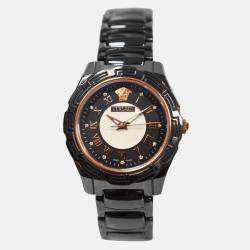 Pre Owned Versace DV One Glamour 63QCP9D008 SC09 Quartz Ceramic Diamond Wristwatch 36mm