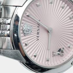 Pre Owned Versace Audrey VELR00419 Pink Dial Stainless Steel Women's Wristwatch 38 mm