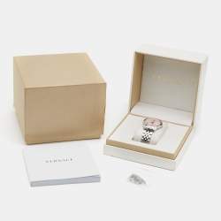 Pre Owned Versace Audrey VELR00419 Pink Dial Stainless Steel Women's Wristwatch 38 mm