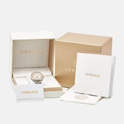 Pre Owned ساعة يد نسائية فيرساتشي في - معدن أيقون في أل سي080014 ستانلس ستيل لونين بيج فاتح 40 مم