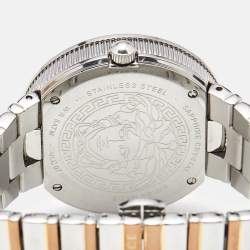 Pre Owned ساعة يد نسائية فيرساتشي في - معدن أيقون في أل سي080014 ستانلس ستيل لونين بيج فاتح 40 مم