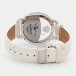 Pre Owned ساعة يد نسائية فيرساتشي كريوس ستانلس ستيل بيضاء 38 مم