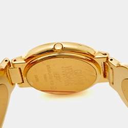 Pre Owned ساعة يد نسائية جياني فيرساتشي ميدوسا كوين 7008011 مينا شامبان مطلي ذهب معدن 35 مم