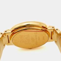 Pre Owned ساعة يد نسائية جياني فيرساتشي ميدوسا كوين 7008011 مينا شامبان مطلي ذهب معدن 35 مم