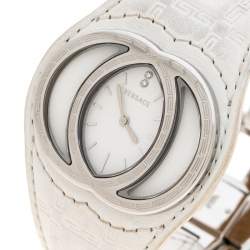 Versace White Stainless Steel Eclissi 74Q Women's Wristwatch 39 mm
