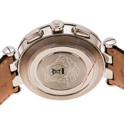 Versace SIlver White Stainless Steel V Race 23C Women's Wristwatch 42 mm