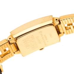 Pre Owned ساعة يد نسائية غياني فيرساتشي ميدوسا الشهيرة 7009017 مطلي ذهب سوداء 20 مم