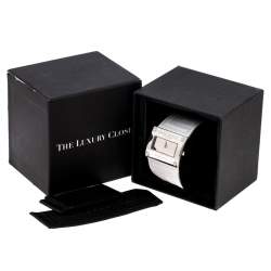 مملوكة مسبقًا Gianni Versace Silver Stainless Steel V-Couture 71O Women's Wristwatch 40MM