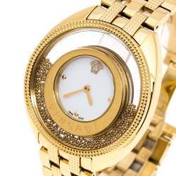 Pre Owned Versace Gold Stainless Steel Destiny Spirit 86Q Women's Wristwatch 39 mm