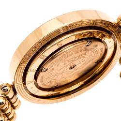 Pre Owned Versace Mother of Pearl Rose Gold Plated Stainless Steel Eon 80Q Women's Wristwatch 39 mm