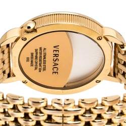 Pre Owned ساعة يد نسائية فرساتشي كريوس 93كيو ستانلس ستيل مطلية ذهب أبيض 38 مم