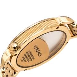 Pre Owned ساعة يد نسائية فرساتشي كريوس 93كيو ستانلس ستيل مطلية ذهب أبيض 38 مم