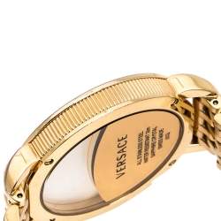 Pre Owned ساعة يد نسائية فرساتشي كريوس 93كيو ستانلس ستيل مطلية ذهب أبيض 38 مم