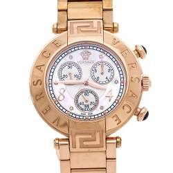 Versace Mother of Pearl Rose Gold Plated Steel Reve 68C Women's Wristwatch 40 mm