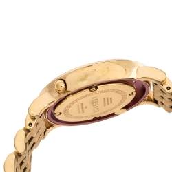 Pre Owned Versace Black Rose Gold Plated Stainless Steel Venus VDA040014 Women's Wristwatch 33 mm