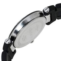 مملوكة مسبقًا ساعة يد نسائية فيرساتشي دايموند ريف 92Q سيراميك أسود وستانلس ستيل 35 مم