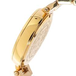 Pre Owned ساعة يد نسائية فرساتشي ميستيك هيبيسكوس ستانلس ستيل مطلي ذهب 38 مم