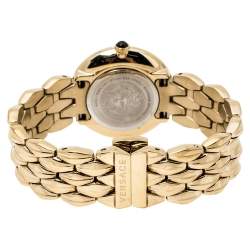 مملوكة مسبقًا Versace Gold Tone Stainless Steel V-Flare VEBN Women's Wristwatch 28 mm
