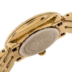 مملوكة مسبقًا Versace Gold Tone Stainless Steel V-Flare VEBN Women's Wristwatch 28 mm