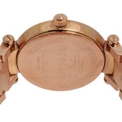 Pre Owned ساعة يد نسائية فرساتشي  ريف 68Q ستانلس ستيل مطلية ذهبي وردي سوداء 35 مم